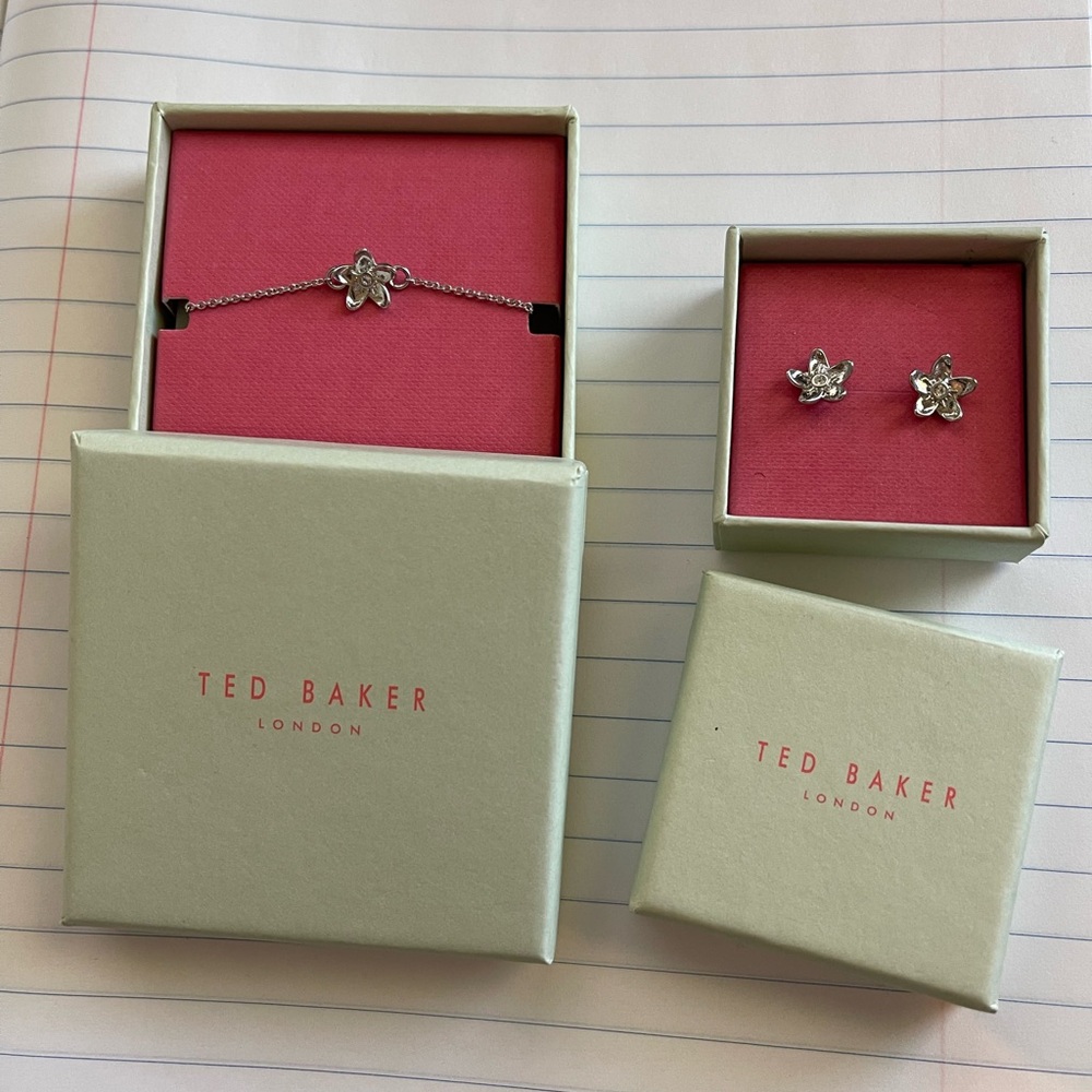 Ted Baker earring and bracelet matching set